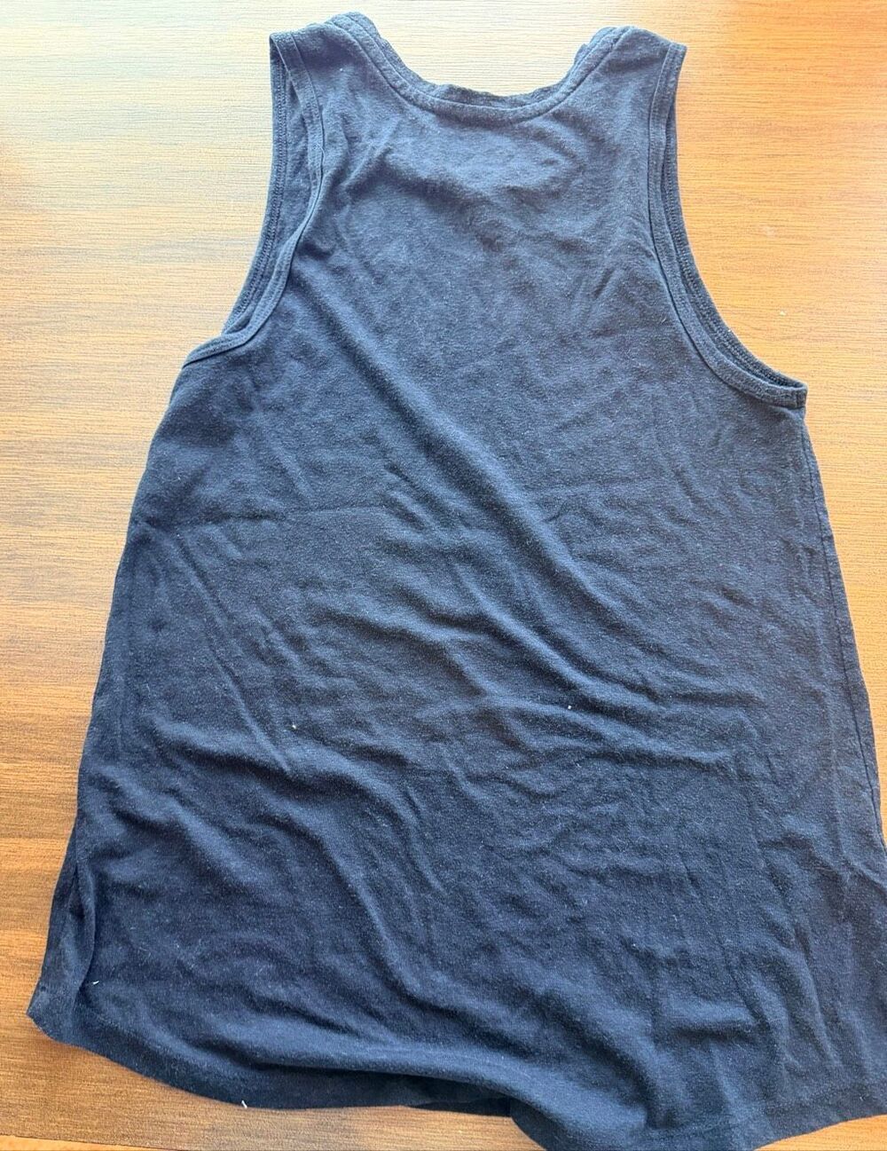 Chicme Ribbed Tank Top Dark Gray/Black Scoop Neck Sleeveless Size Medium